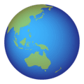 🌏 Globe Menampilkan Asia Australia