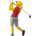 🏌️‍♀️ Wanita Bermain Golf Apple