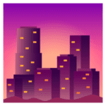 🌆 Pemandangan Kota Saat Senja JoyPixels