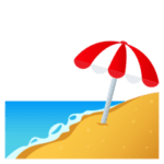 🏖️ Pantai dengan Payung JoyPixels
