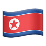 🇰🇵 Bendera Korea Utara Apple