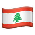 🇱🇧 Bendera Lebanon Apple