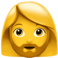 🧔‍♀️ Wanita Berjanggut Apple