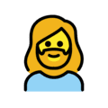 🧔‍♀️ Wanita Berjanggut OpenMoji