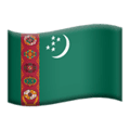 🇹🇲 Bendera Turkmenistan Apple