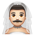 👰🏻‍♂️ Pria Berpenutup Kepala WhatsApp