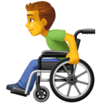 👨‍🦽 Pria dengan Kursi Roda Manual Facebook