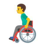 👨‍🦽 Pria dengan Kursi Roda Manual Google