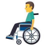 👨‍🦽 Pria dengan Kursi Roda Manual JoyPixels