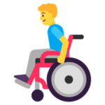 👨‍🦽 Pria dengan Kursi Roda Manual Microsoft