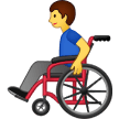 👨‍🦽 Pria dengan Kursi Roda Manual Samsung