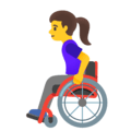👩‍🦽 Wanita dengan Kursi Roda Manual Google