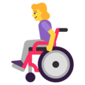 👩‍🦽 Wanita dengan Kursi Roda Manual Microsoft