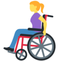 👩‍🦽 Wanita dengan Kursi Roda Manual Twitter
