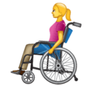 👩‍🦽 Wanita dengan Kursi Roda Manual WhatsApp