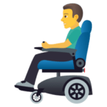 👨‍🦼 Pria dengan Kursi Roda Bermotor JoyPixels