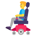 👨‍🦼 Pria dengan Kursi Roda Bermotor Microsoft