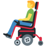 👨‍🦼 Pria dengan Kursi Roda Bermotor Twitter