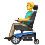 👨‍🦼 Pria dengan Kursi Roda Bermotor WhatsApp