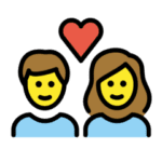👩‍❤️‍👨 Pasangan Hati Wanita dan Pria OpenMoji