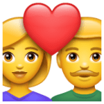 👩‍❤️‍👨 Pasangan Hati Wanita dan Pria WhatsApp