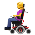 👩‍🦼 Wanita dengan Kursi Roda Bermotor Apple