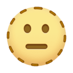 🫥 Wajah dengan Garis Titik titik Emojipedia