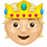 🫅🏼 Orang Menggunakan Mahkota Warna Kulit Cerah Sedang Emojipedia