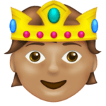 🫅🏽 Orang Menggunakan Mahkota Warna Kulit Sedang Emojipedia