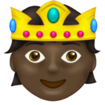 🫅🏿 Orang Menggunakan Mahkota Warna Kulit Gelap Emojipedia