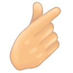 🫰🏻 Tangan Dengan Jari Telunjuk Dan Ibu Jari Menyilang Warna Kulit Cerah Emojipedia