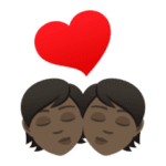 💏🏿 Berciuman Warna Kulit Gelap Emojipedia