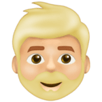 🧔🏼‍♂️ Pria Berjanggut Warna Kulit Cerah Sedang Emojipedia