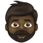 🧔🏿‍♂️ Pria Berjanggut Warna Kulit Gelap Emojipedia