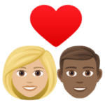 👩🏼‍❤️‍👨🏾 Pasangan dengan Hati Wanita dengan Pria Warna Kulit Cerah Sedang dengan Warna Kulit Gelap Sedang JoyPixels