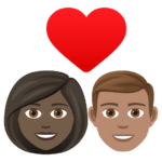 couple with heart woman man dark skin tone medium skin tone 1f469 1f3ff 200d 2764 fe0f 200d 1f468 1f3fd 1