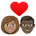 👩🏽‍❤️‍👨🏿 Pasangan dengan Hati Wanita dengan Pria Warna Kulit Sedang dengan Warna Kulit Gelap JoyPixels 2