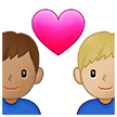 👨🏽‍❤️‍👨🏼 Pasangan dengan Hati Pria dengan Pria Warna Kulit Sedang dengan Warna Kulit Cerah Sedang Samsung