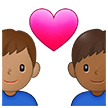 👨🏽‍❤️‍👨🏾 Pasangan dengan Hati Pria dengan Pria Warna Kulit Sedang dengan Warna Kulit Gelap Sedang Samsung