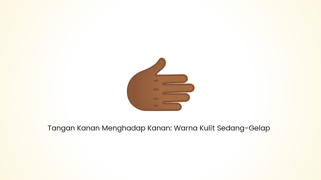 Rightwards Hand: Medium-Dark Skin Tone