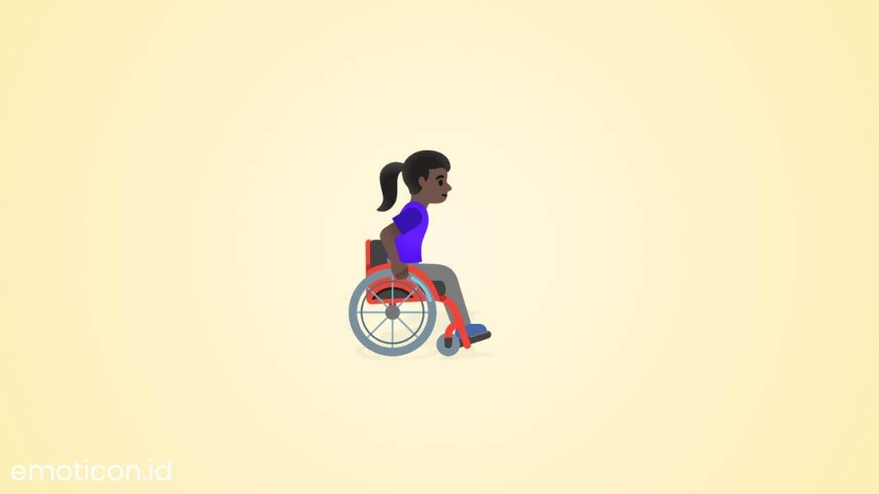 👩🏿‍🦽‍➡️